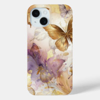 Lila & Gold Schmetterling Aquarell Schmetterlinge