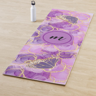 lila-gold-schmetterling-aquarell yogamatte