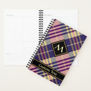 Lila, Gold und Blau Tartan Planer