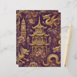 Lila & Gold Vintage Chinoiserie Scrapbook