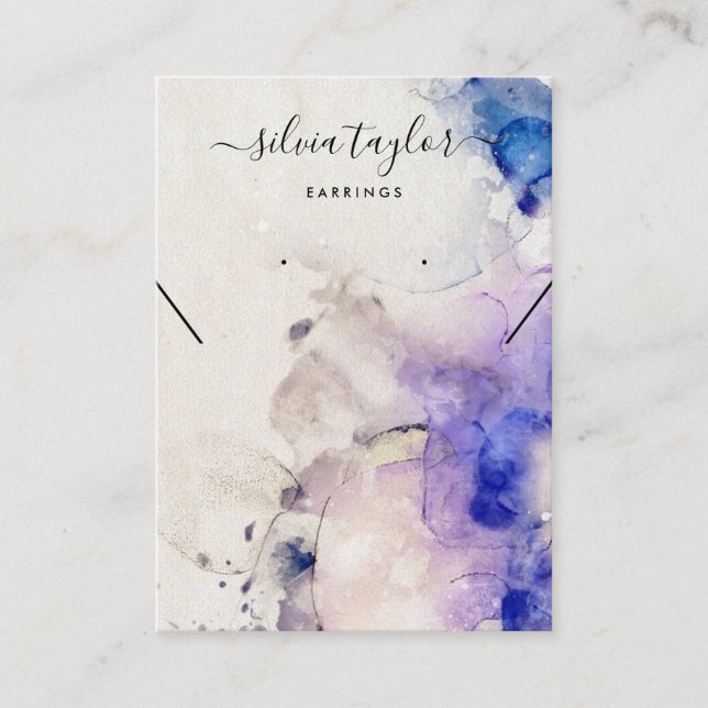 lila Goldalkohol, Nekklassekarte Visitenkarte (Vorderseite)