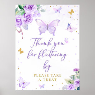 Lila Goldbarmherzige Blume Bitte nehmen Sie die Le Poster