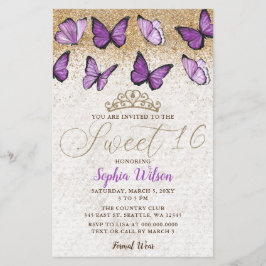 Lila Goldbarmherzige Einladung 16