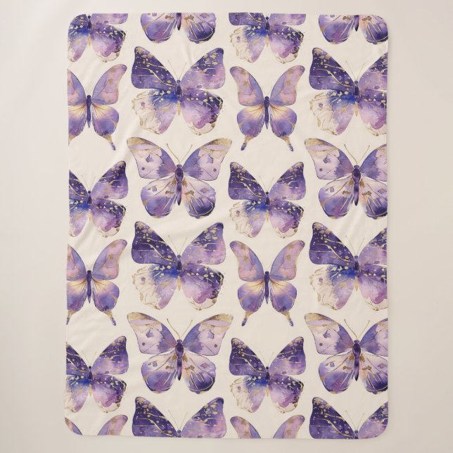Lila Goldbarren Sherpadecke (Vorderseite)