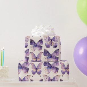 Lila Goldbarren zum Geburtstag Geschenkpapier