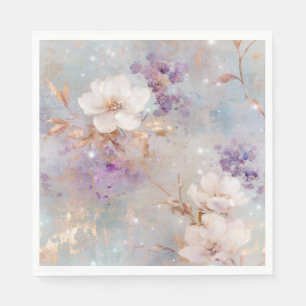 Lila Goldblume Serviette