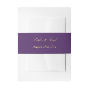 Lila Golden Beige Wedding Einladung Bly Band