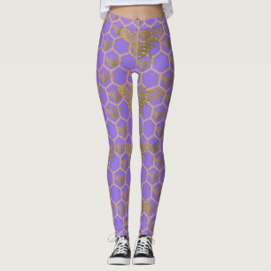 Lila Goldene Biene CBDOilPrinzessin Leggings