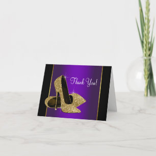 Lila Goldene High Heels Dankeskarten Dankeskarte