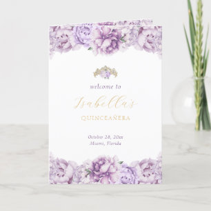 Lila Goldene Quinceanera Princess Padrinos-Ereigni Programm