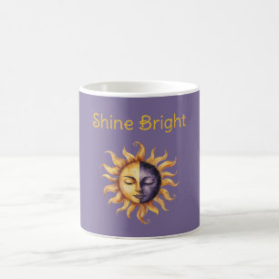 Lila Goldener Glanz Helle Sonne Kaffeetasse
