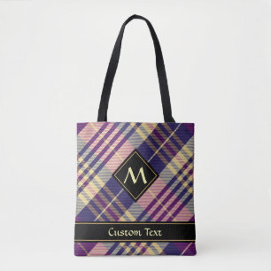 Lila, goldener und blauer Tartan