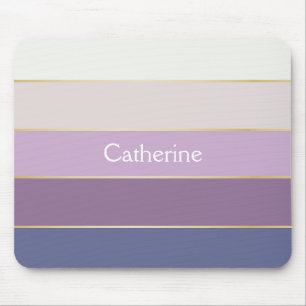 Lila goldfarbene Sommerfarbenblöcke Mousepad