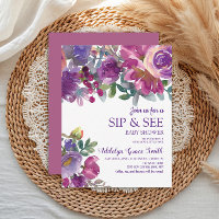 Lila goldfarbenes Blumensipp Kinderdusche