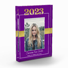 Lila Goldklasse 2023 Abschluss Keepake Fotoblock