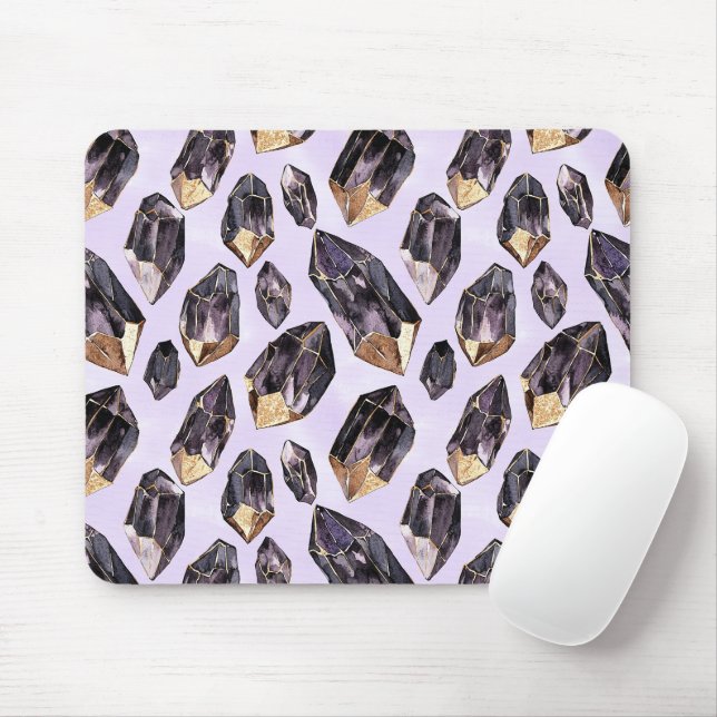Lila Goldkristalle Mousepad (Mit Mouse)
