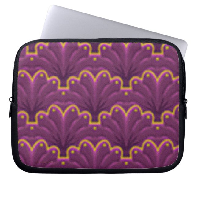 Lila-Goldlaptop-Hülse Laptopschutzhülle (Vorderseite)
