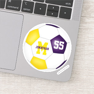 lila Goldmannschaft färbt Jungs Fußball Aufkleber