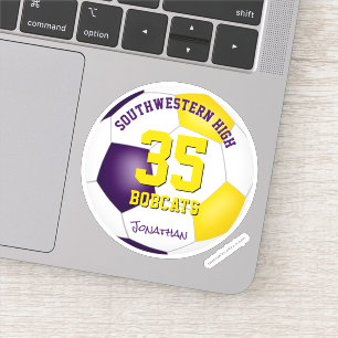 lila Goldmannschaft färbt Jungs Fußball Aufkleber