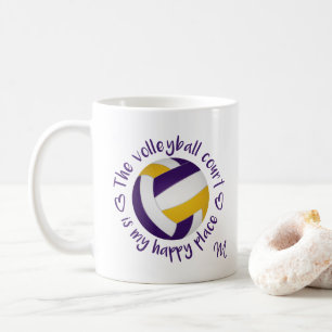 lila Goldvolleyballfeld ist mein Glücksplatz Kaffeetasse