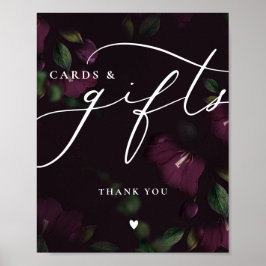 Lila Goth Calligraphy Cards & Gifts Wedding-Zeiche Poster