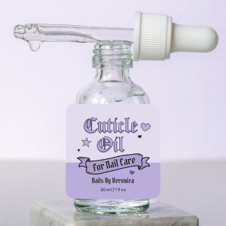 Lila Gothic Cuticle Oil Nagelpflege Quadratisches Quadratischer Aufkleber