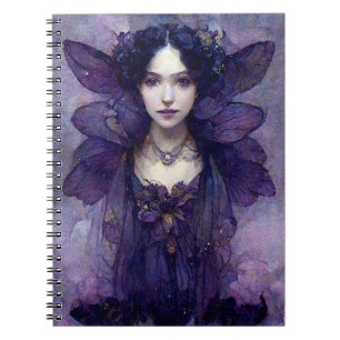 Lila Gothic Fairy Fantasy Art Notebook Notizblock
