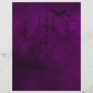 Lila Gothic Halloween-Papier