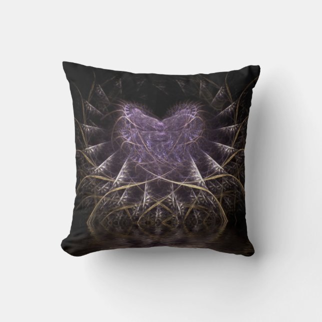 Lila Gothic Heart Cushion Kissen (Vorderseite)
