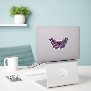 Lila Gothic Moth Aufkleber