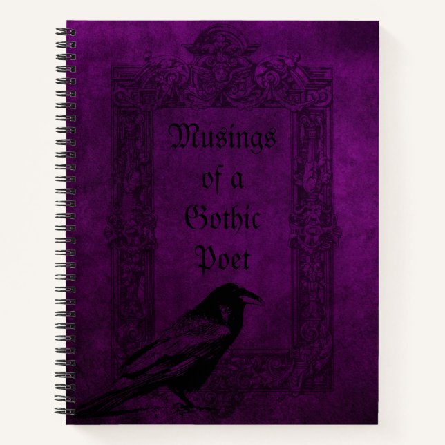 Lila-Gothic-Notebook Notizbuch (Vorderseite)