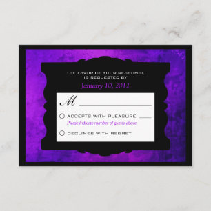 Lila gotische Hochzeit RSVP Personalisiert