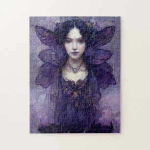 Lila Gotische Märchen Fantasie Art Jigsaw Puzzle