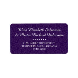 Lila gotische Viktorianische Hochzeitsadressen Adressaufkleber