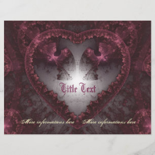 Lila gotisches Herz 001 Flyer