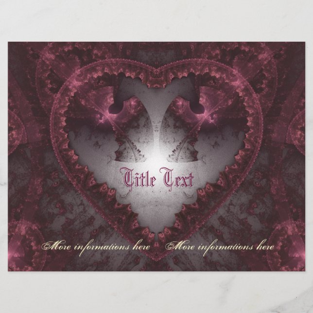 Lila gotisches Herz 001 Flyer (Vorne)