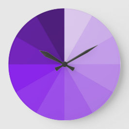 lila Gradient ombre moderne und künstlerische Wand Große Wanduhr