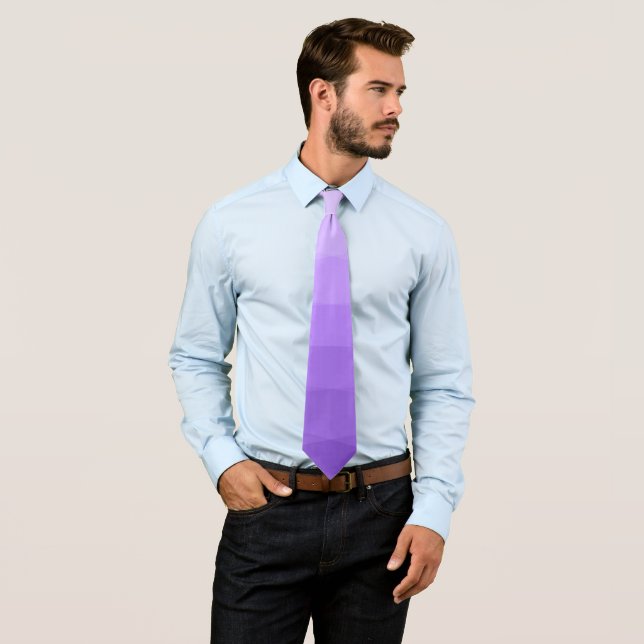 Lila Gradient Polygonal Neck Tie Krawatte (Beispiel)