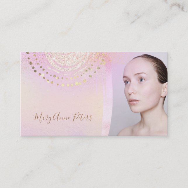 lila Gradientenhintergrundkarte Visitenkarte (Vorderseite)