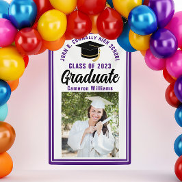 Lila Graduate Foto Custom Niedlich Graduate Party Banner