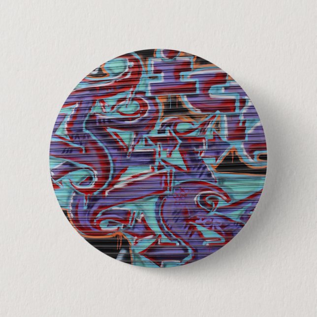Lila Graffiti auf dem Verschluss Button (Vorderseite)