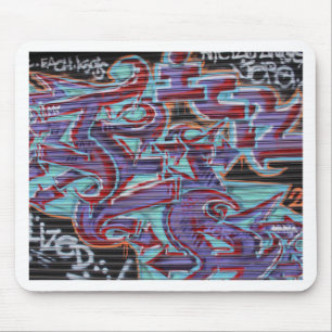 Lila Graffiti auf dem Verschluss Mousepad