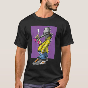 lila Graffiti-Zeichenteiler T-Shirt