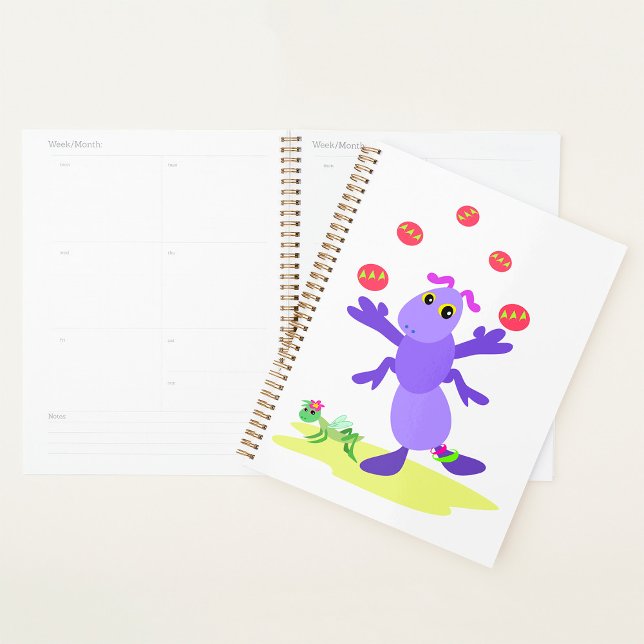 Lila Grasshopper-Guggling-Fun-Kreatur Planer (Von Creator hochgeladen)