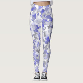 Lila Grau Dreieck-Muster Leggings