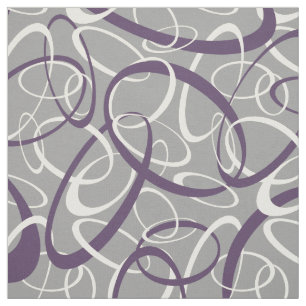 lila, grau-geometrisches Schleifenmuster Stoff