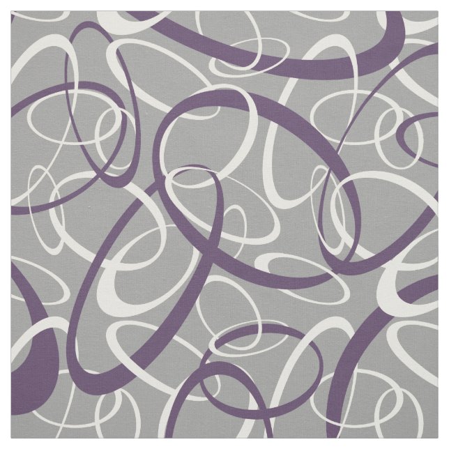 lila, grau-geometrisches Schleifenmuster Stoff (Muster)