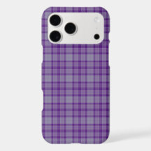 Lila Grau Karo Tartan iPhone-Hülle