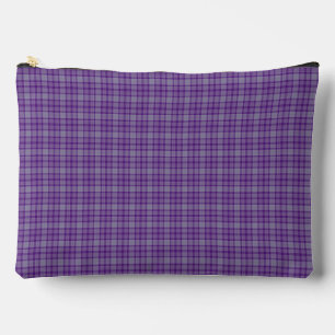 Lila Grau Karo Tartan Muster Zubehörtasche