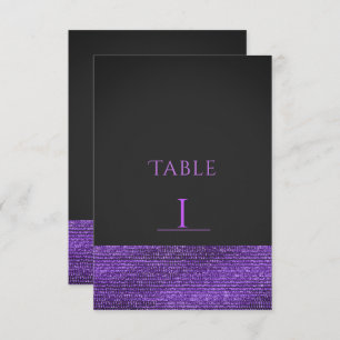 Lila Grau Modern Glam Sequins Tischnummer Card